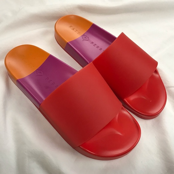 Katy Perry Collections Shoes - Katy Perry Color Block Slip On Slides Sandals 7